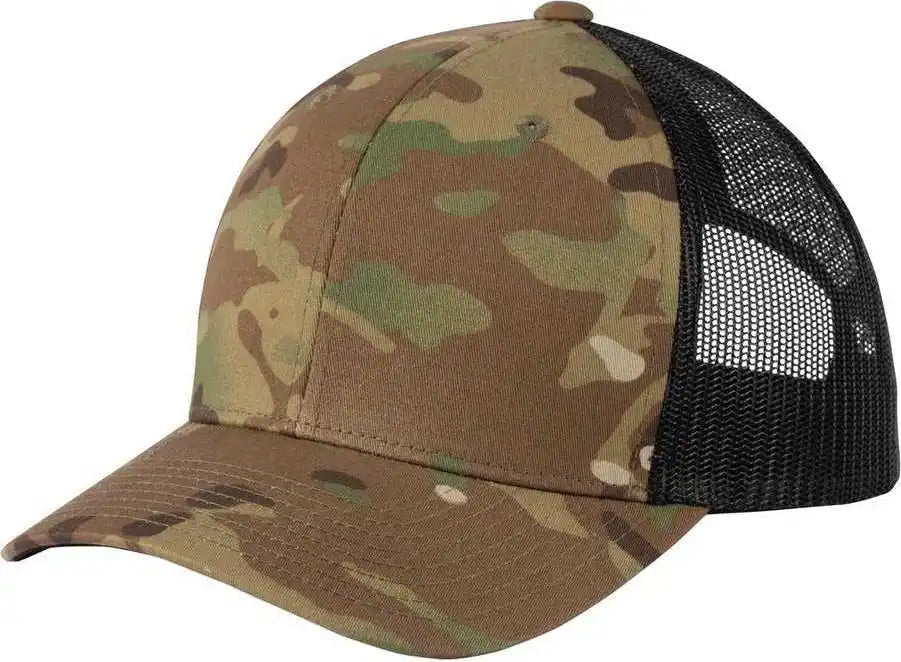 Sport-tek Stc39 Yupoong Multicam Retro Trucker Cap - Multicam Original - Multi-colored / one Size Fits Most