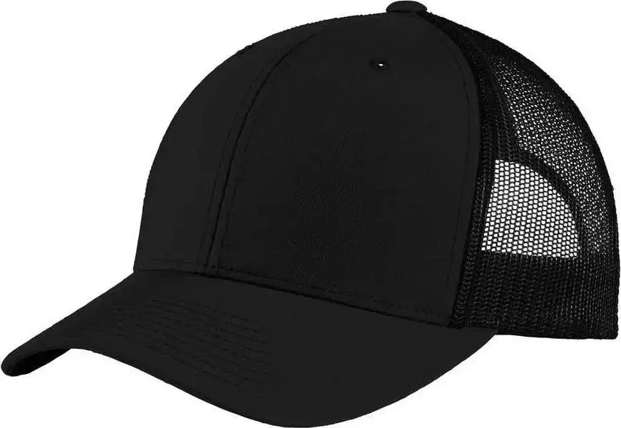 Sport-tek Stc39 Yupoong Retro Trucker Cap - Black - one Size Fits Most