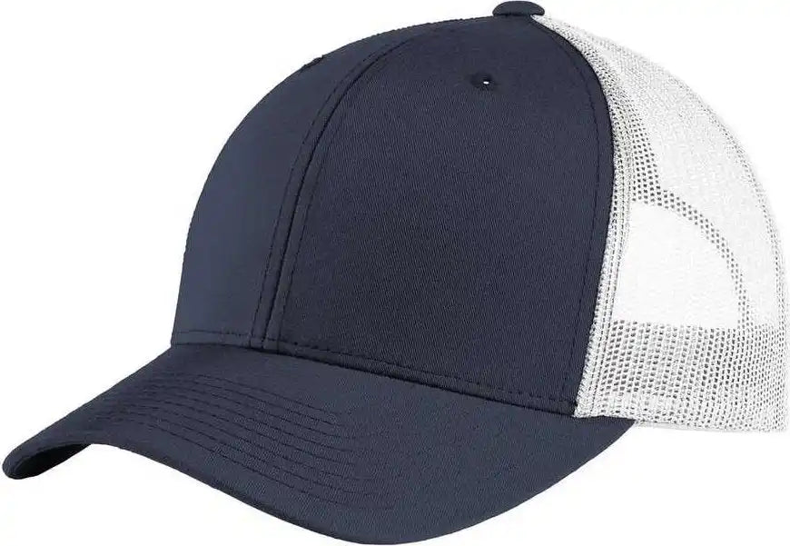 Sport-tek Stc39 Yupoong Retro Trucker Cap - True Navy White - one Size Fits Most
