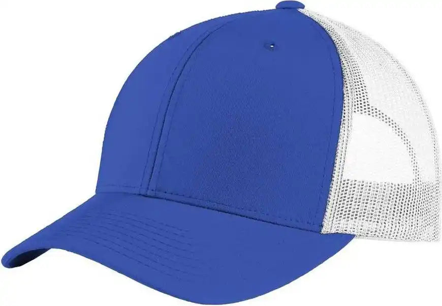 Sport-tek Stc39 Yupoong Retro Trucker Cap - True Royal White - one Size Fits Most