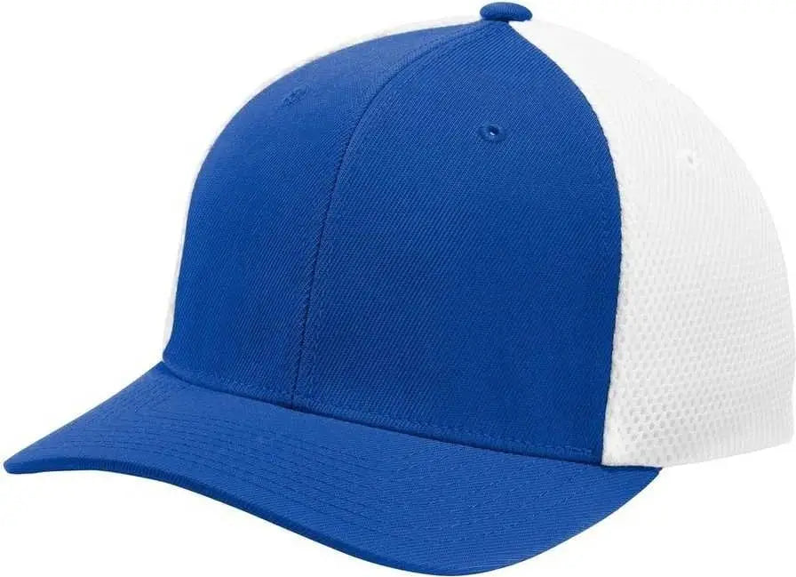 Sport-tek Stc40 Flexfit Air Mesh Back Cap - True Royal White
