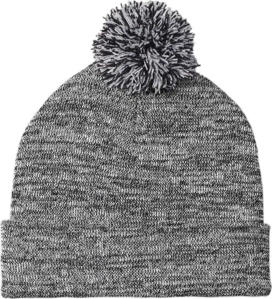 Sport-tek Stc41 Heather Pom Beanie Stc41gray - Gray / 6 3/4’’ - 7 1/4’’
