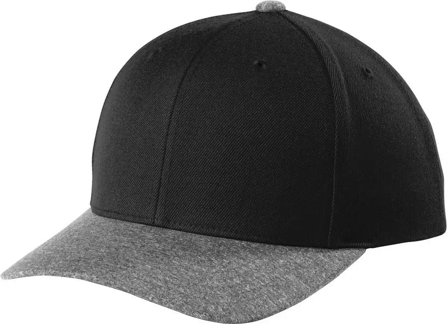 Sport-tek Stc43 Yp Classics Curve Bill Snapback Cap - Black Gray Heather - Black/ / one Size Fits Most