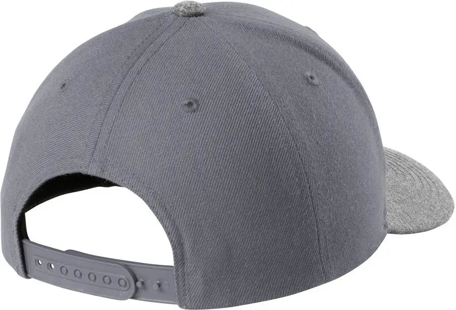 Sport-tek Stc43 Yp Classics Curve Bill Snapback Cap - Graphite Gray Heather - Graphite/ / one Size Fits Most