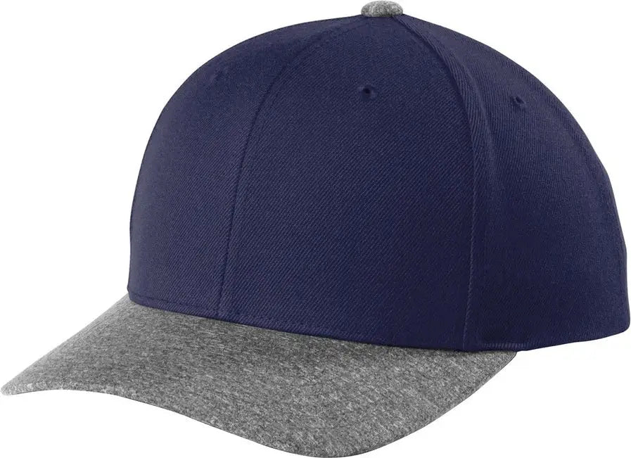 Sport-tek Stc43 Yp Classics Curve Bill Snapback Cap - True Navy Gray Heather - Navy/ / one Size Fits Most