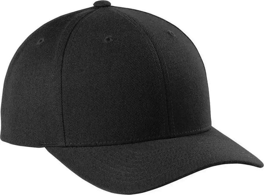 Sport Tek Stc43 Yupoong Curve Bill Snapback Cap Black / Osfa