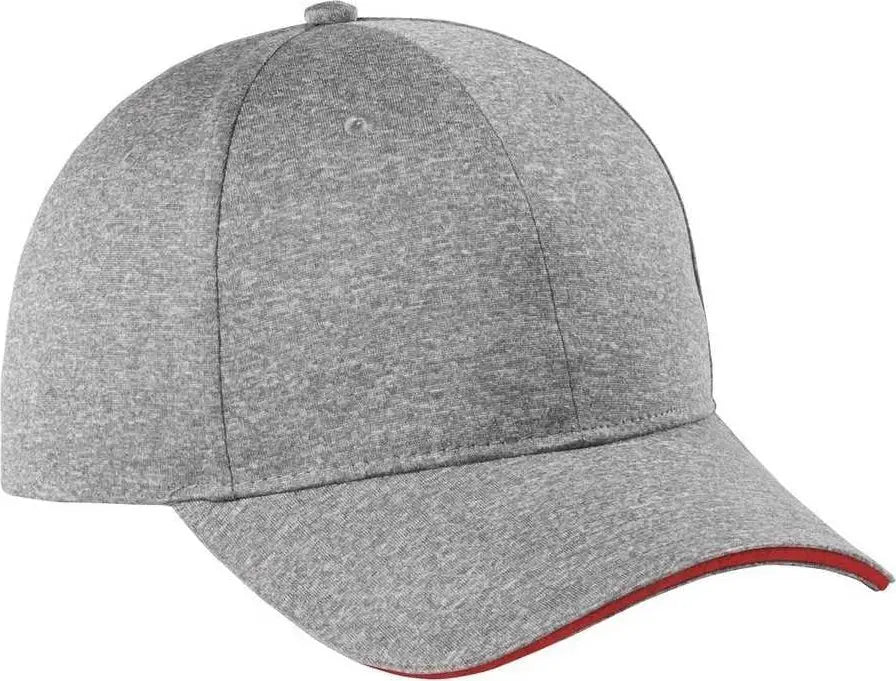 Sport-tek Stc44 Contender Snapback Cap - Vintage Heather/ True Red