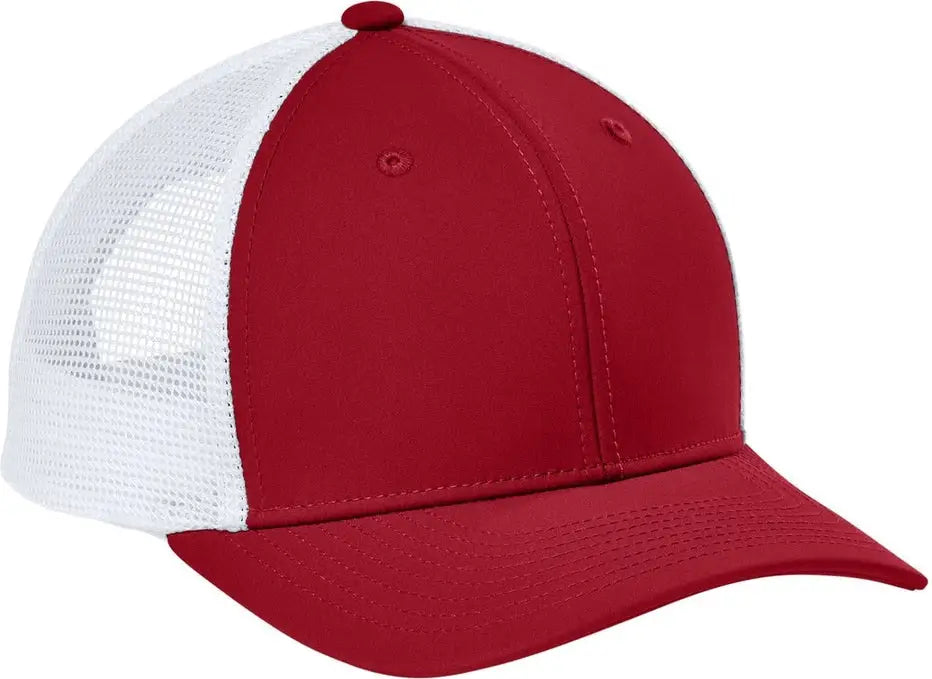 Sport-tek Stc46 Club Trucker Cap - Deep Red White - Red/ / one Size Fits Most
