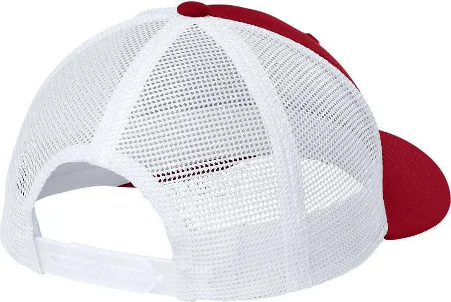 Sport-tek Stc46 Club Trucker Cap - Deep Red White - Red/ / one Size Fits Most