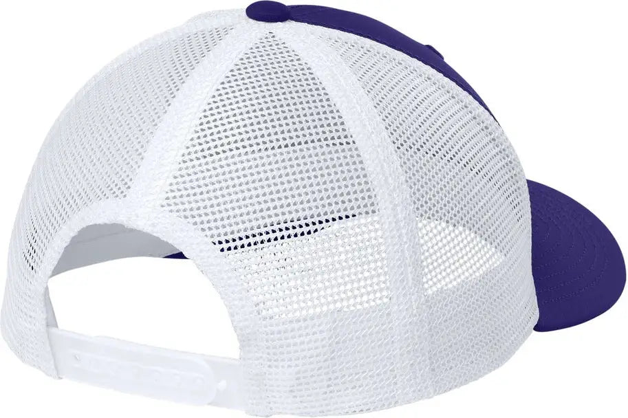 Sport-tek Stc46 Club Trucker Cap - Purple White