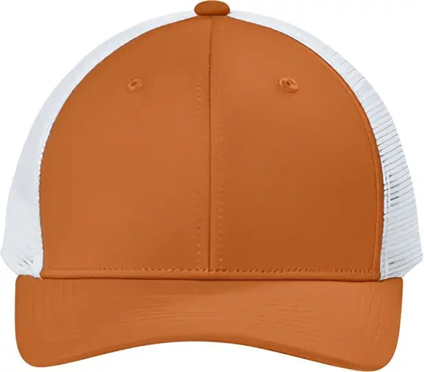 Sport-tek Stc46 Club Trucker Cap - Texas Orange White