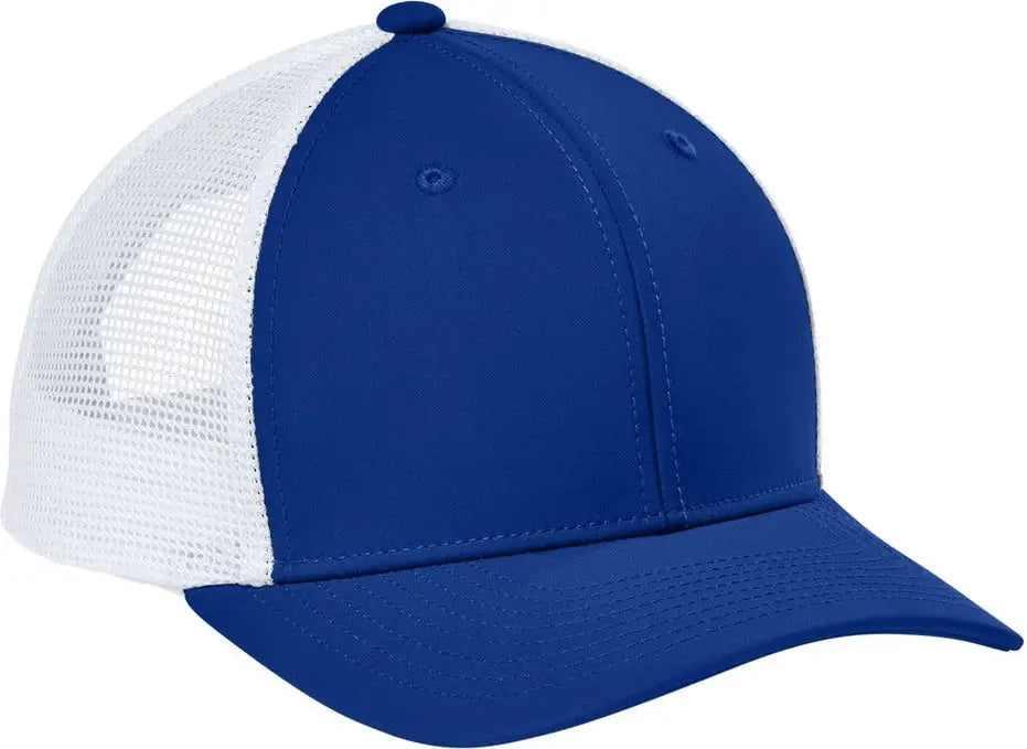 Sport-tek Stc46 Club Trucker Cap - True Royal White