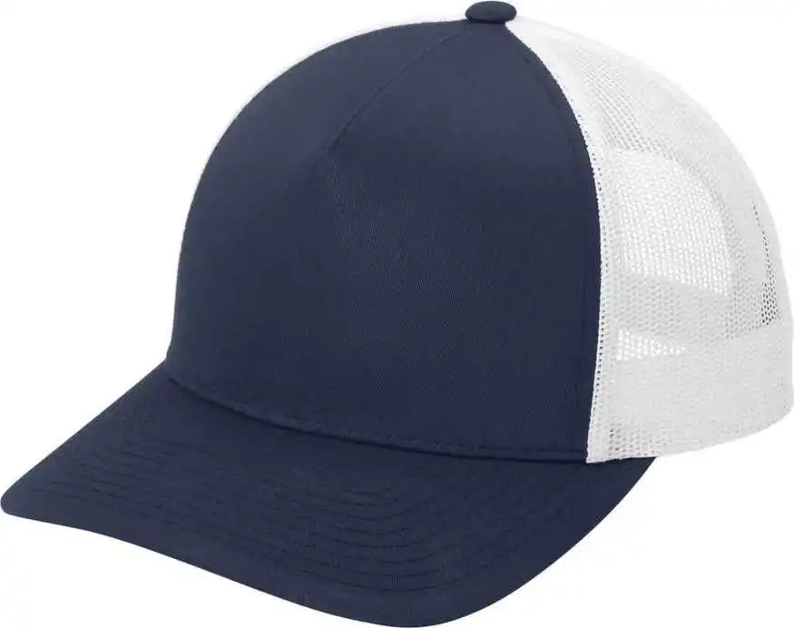 Sport-tek Stc54 Yp Classics Retro Trucker 5-panel Cap - True Navy/ White - Osfa