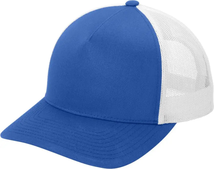 Sport-tek Stc54 Yp Classics Retro Trucker 5-panel Cap - True Royal White - Royal/ / one Size Fits Most