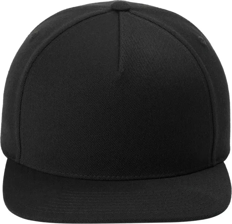 Sport-tek Stc55 Yp Classics Premium 5-panel Snapback Cap - Black - one Size Fits Most
