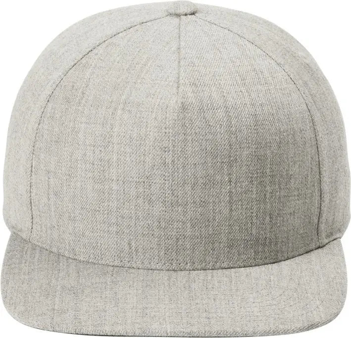 Sport-tek Stc55 Yp Classics Premium 5-panel Snapback Cap - Heather Gray - one Size Fits Most