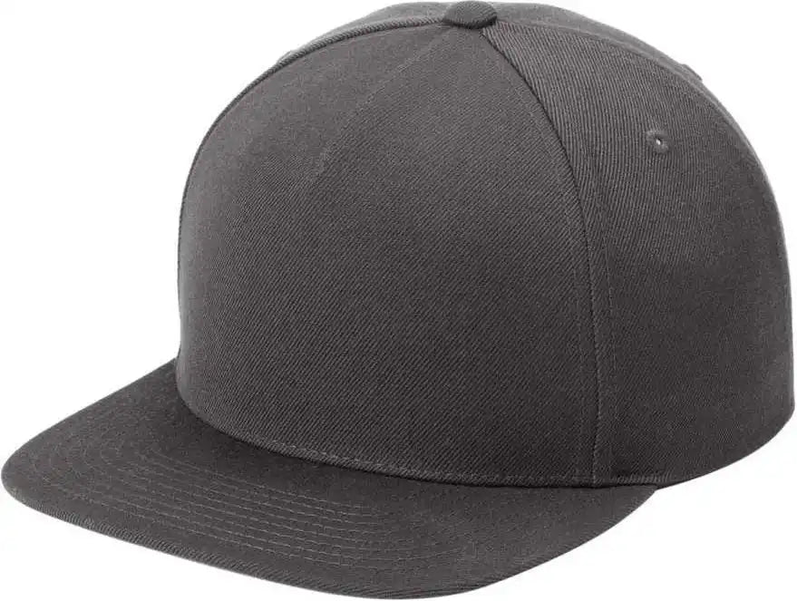 Sport-tek Stc55 Yp Classics Premium 5-panel Snapback Cap - Iron Grey - Osfa