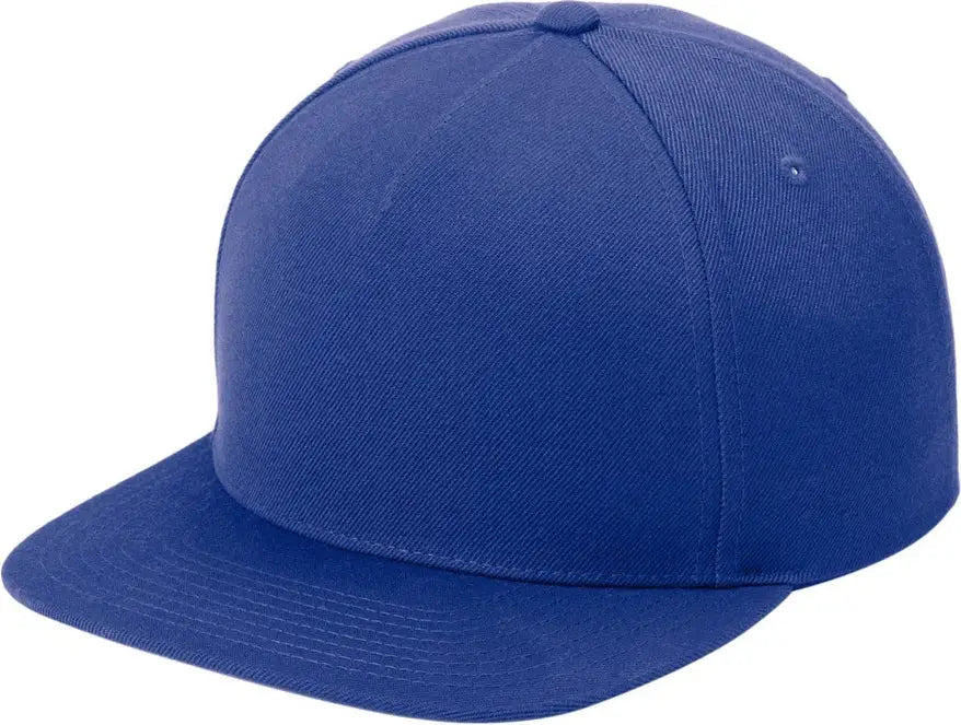 Sport-tek Stc55 Yp Classics Premium 5-panel Snapback Cap - True Royal - one Size Fits Most