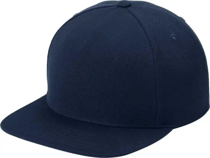 Sport-tek Stc55 Yupoong Premium 5-panel Snapback Cap - True Navy - Osfa