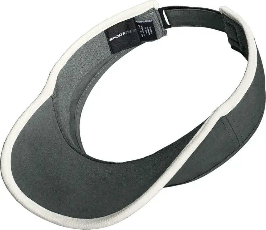 Sport-tek Stc57 Repeat Visor - Iron Gray White - Gray/ / Adult Osfa