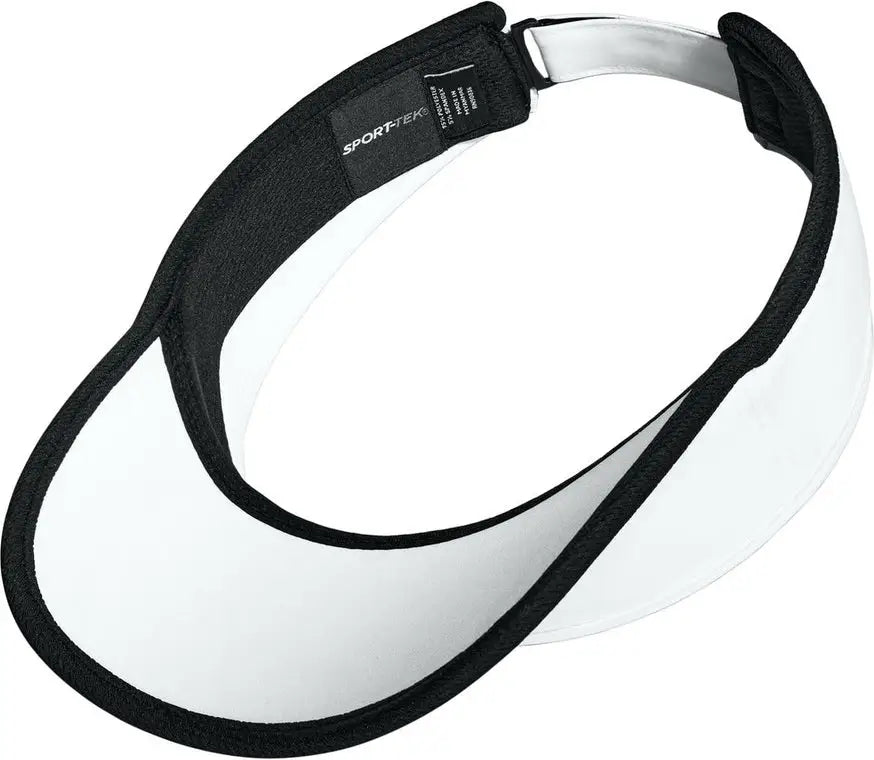 Sport-tek Stc57 Repeat Visor - White Black
