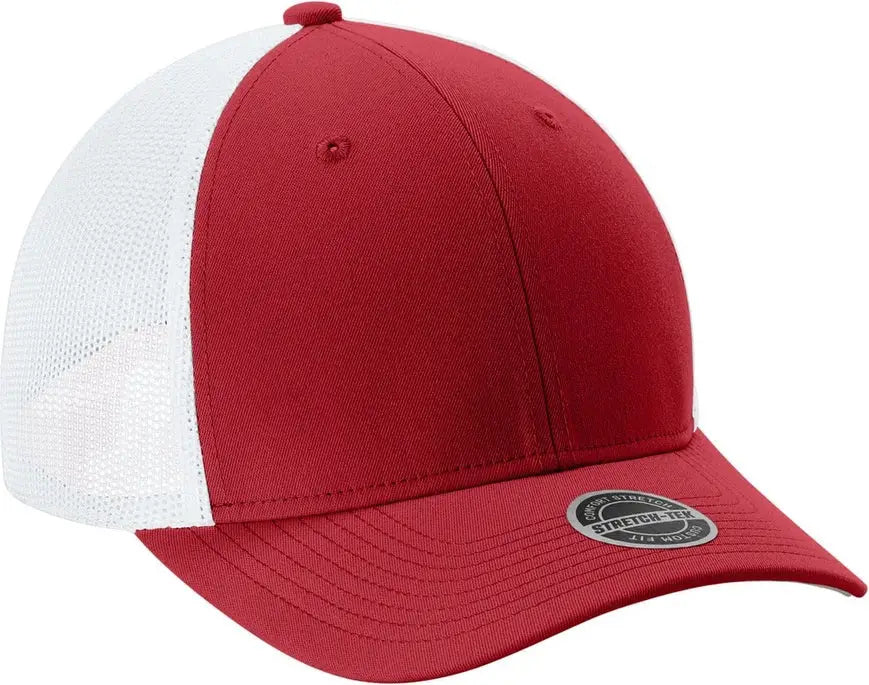 Sport-tek Stc60 Stretch-tek Mesh Back Cap - Deep Red White