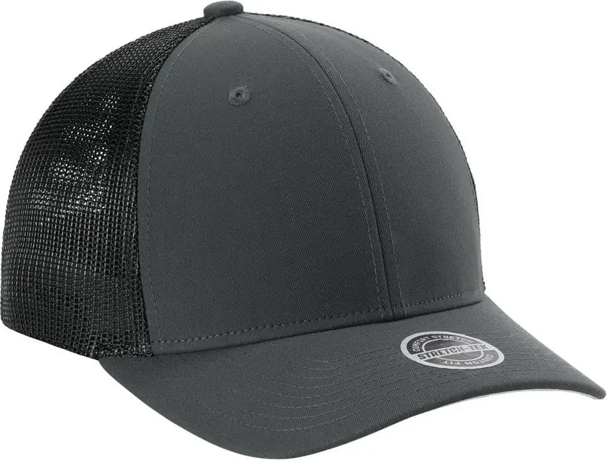 Sport-tek Stc60 Stretch-tek Mesh Back Cap - Iron Gray Black