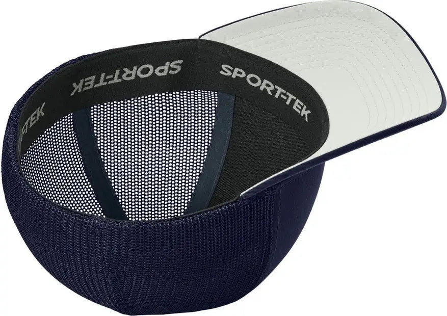 Sport-tek Stc60 Stretch-tek Mesh Back Cap - True Navy
