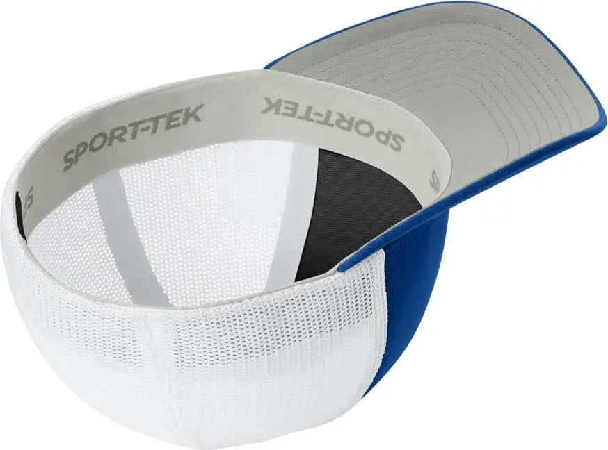 Sport-tek Stc60 Stretch-tek Mesh Back Cap - True Royal White