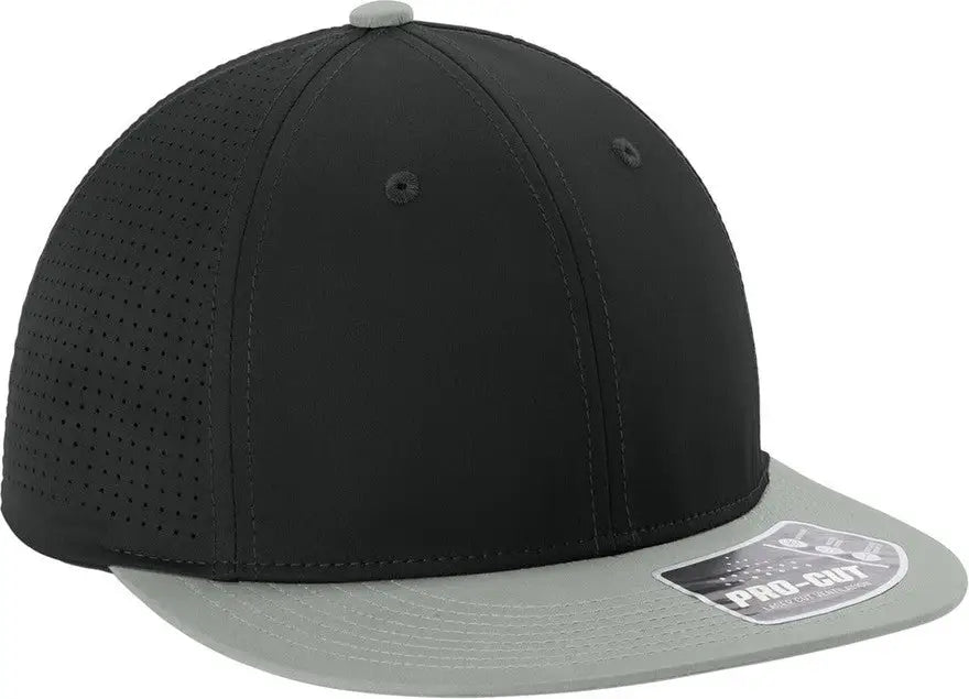 Sport-tek Stc64 Pro-cut Stretch-tek Cap - Black Silver