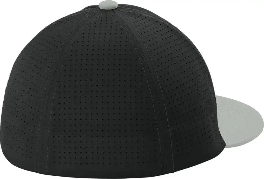 Sport-tek Stc64 Pro-cut Stretch-tek Cap - Black Silver