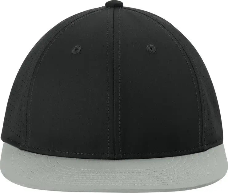 Sport-tek Stc64 Pro-cut Stretch-tek Cap - Black Silver