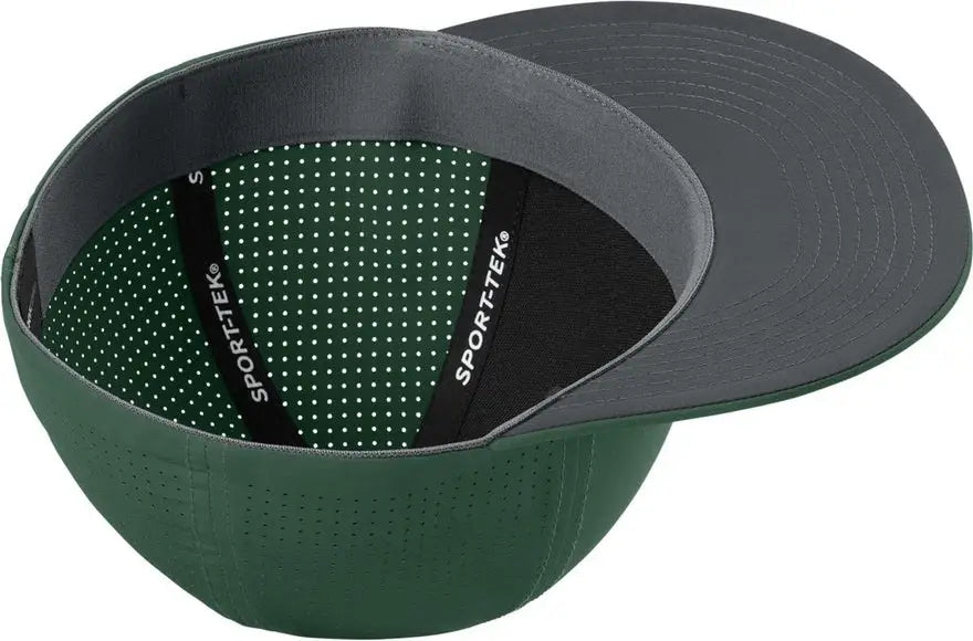 Sport-tek Stc64 Pro-cut Stretch-tek Cap - Forest Green