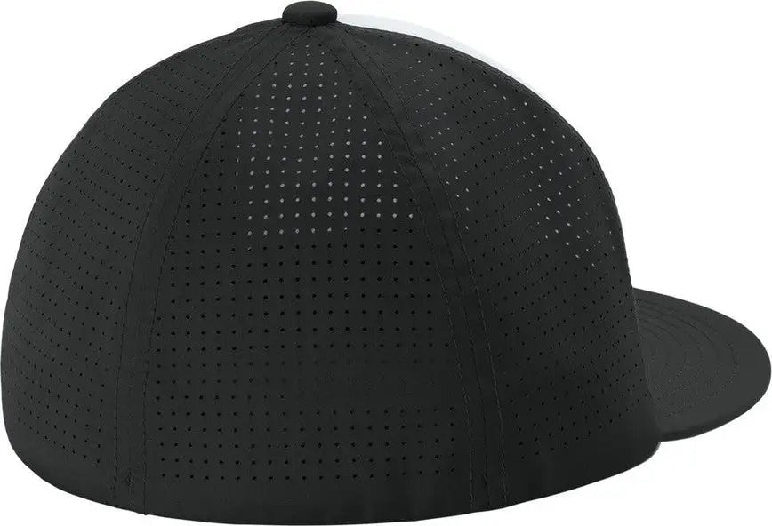 Sport-tek Stc64 Pro-cut Stretch-tek Cap - White Black