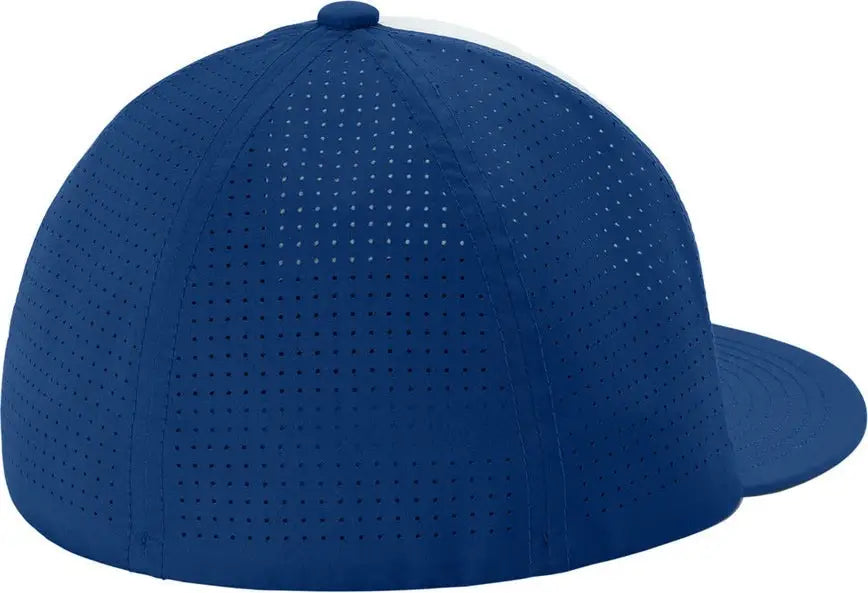 Sport-tek Stc64 Pro-cut Stretch-tek Cap - White True Royal - White/ Royal/ / Adult S/m