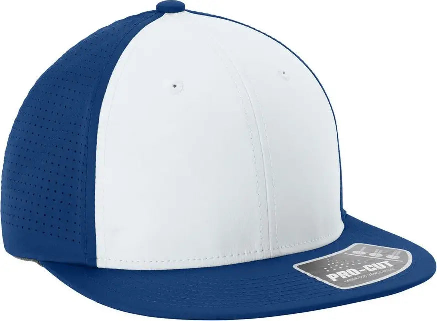 Sport-tek Stc64 Pro-cut Stretch-tek Cap - White True Royal - White/ Royal/ / Adult S/m