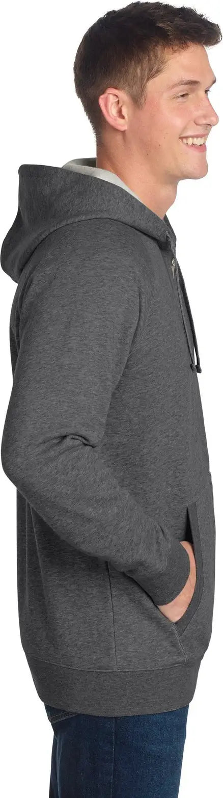Sport-tek Stf201 Drive Fleece Hooded Full-zip - Graphite Heather