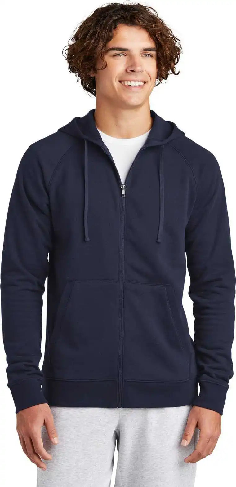 Sport Tek Stf201 Drive Fleece Hooded Full Zip True Navy