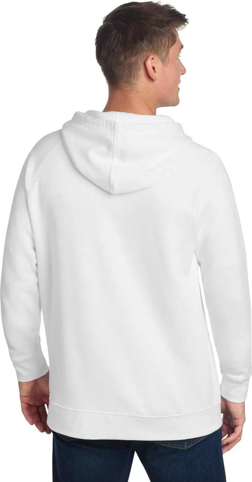 Sport-tek Stf201 Drive Fleece Hooded Full-zip - White