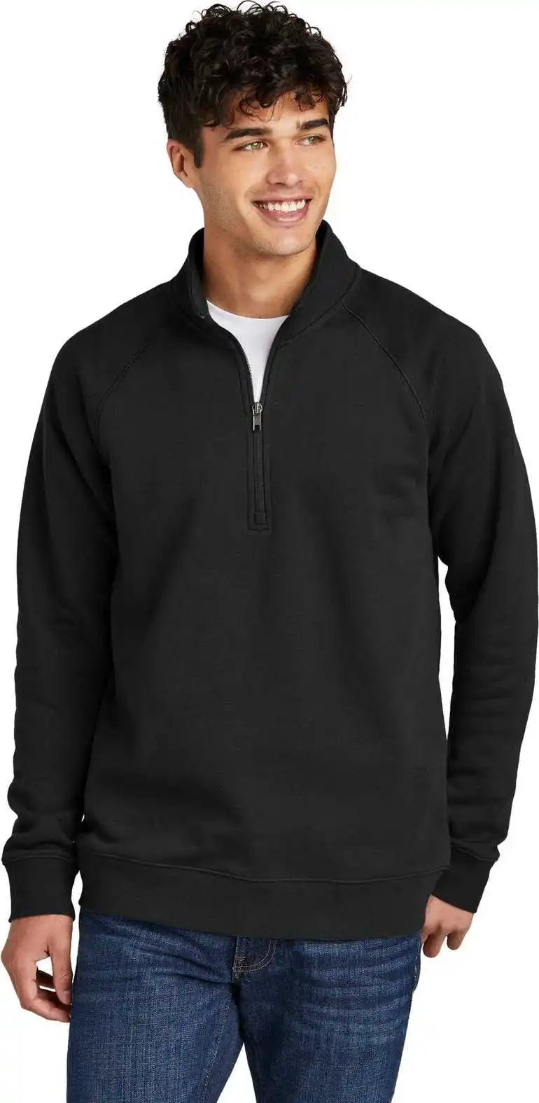 Sport Tek Stf202 Drive Fleece 1/4 Zip Pullover Black