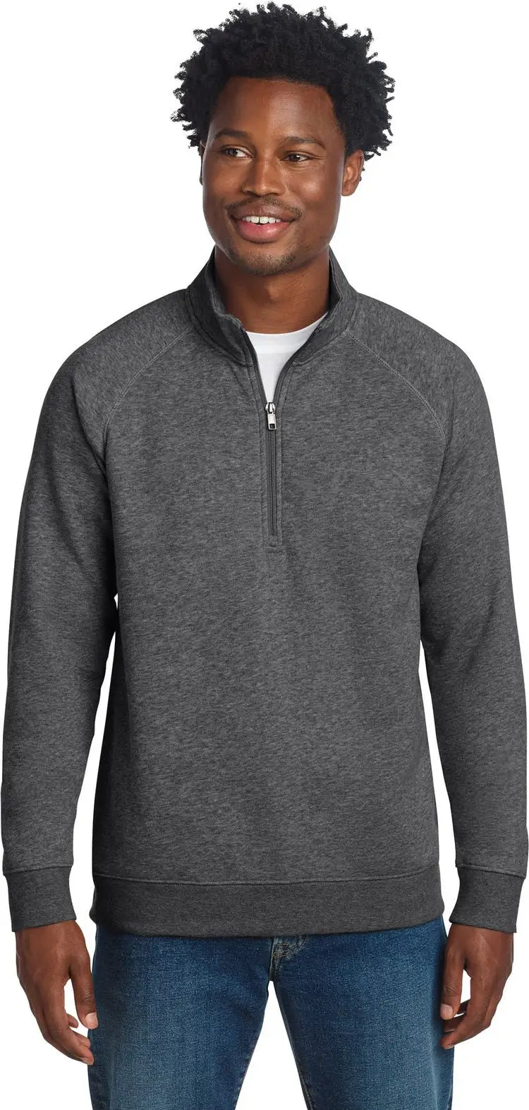 Sport-tek Stf202 Drive Fleece 1/4-zip Pullover - Graphite Heather