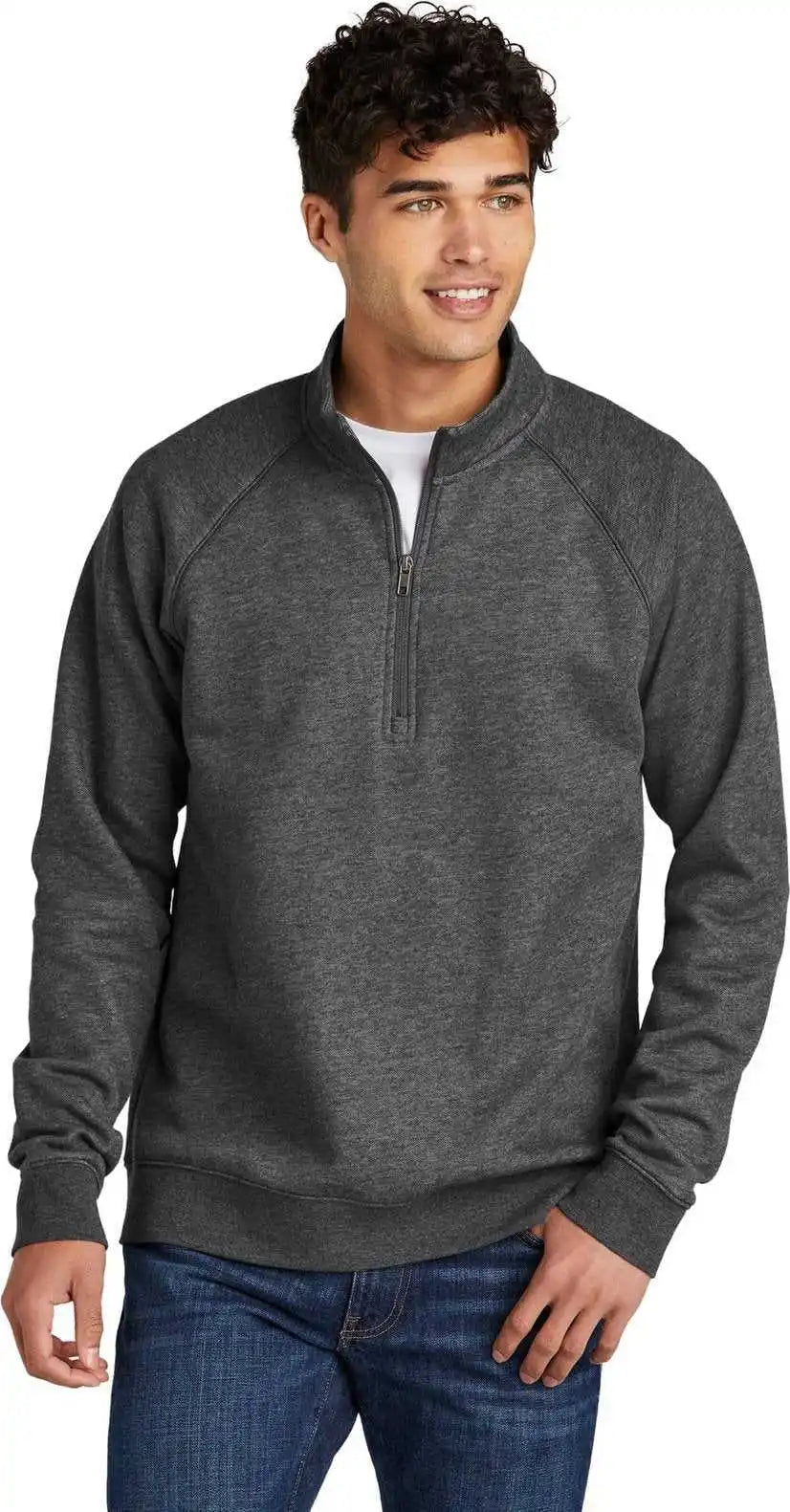 Sport Tek Stf202 Drive Fleece 1/4 Zip Pullover Graphite Heather