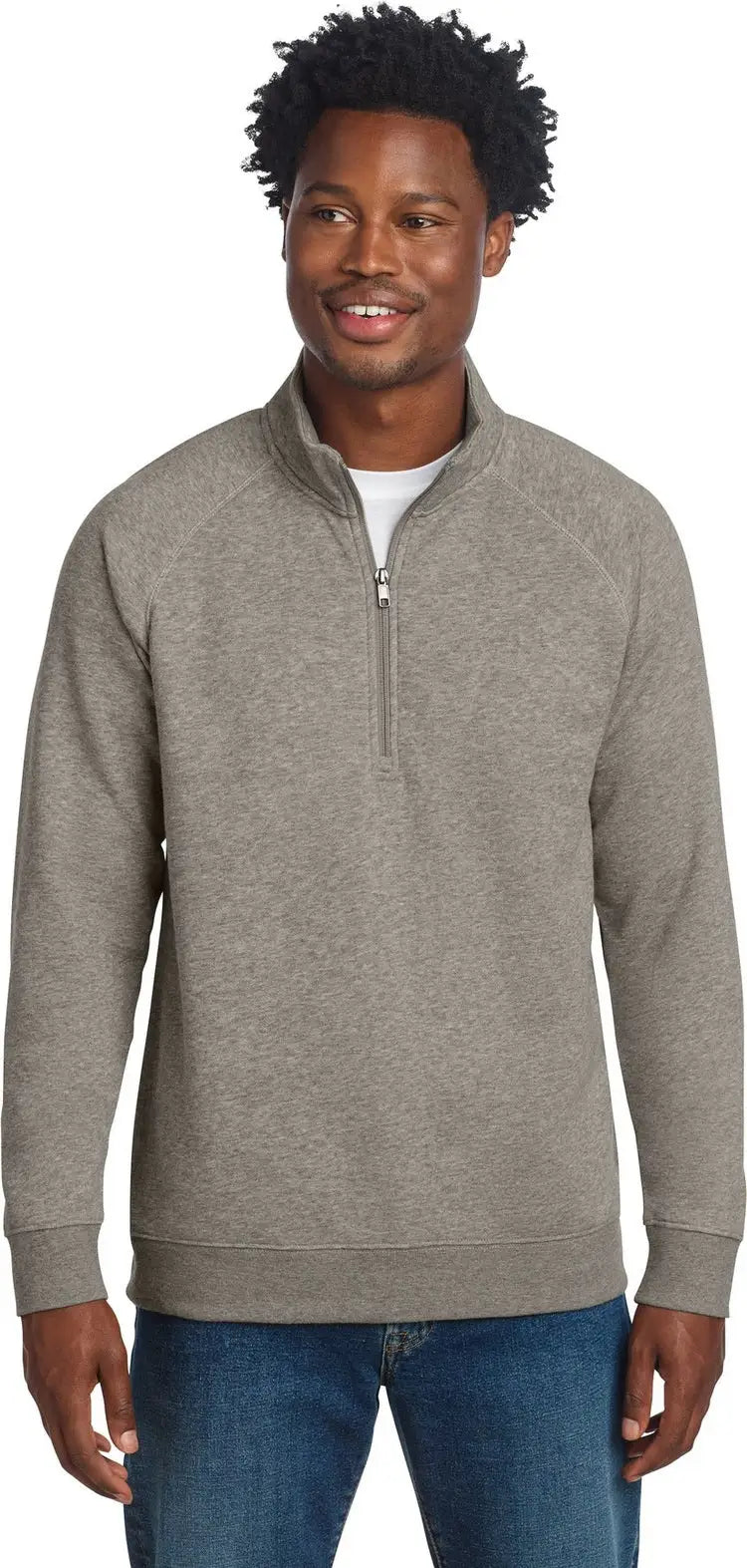 Sport-tek Stf202 Drive Fleece 1/4-zip Pullover - Vintage Heather - Adult Xs