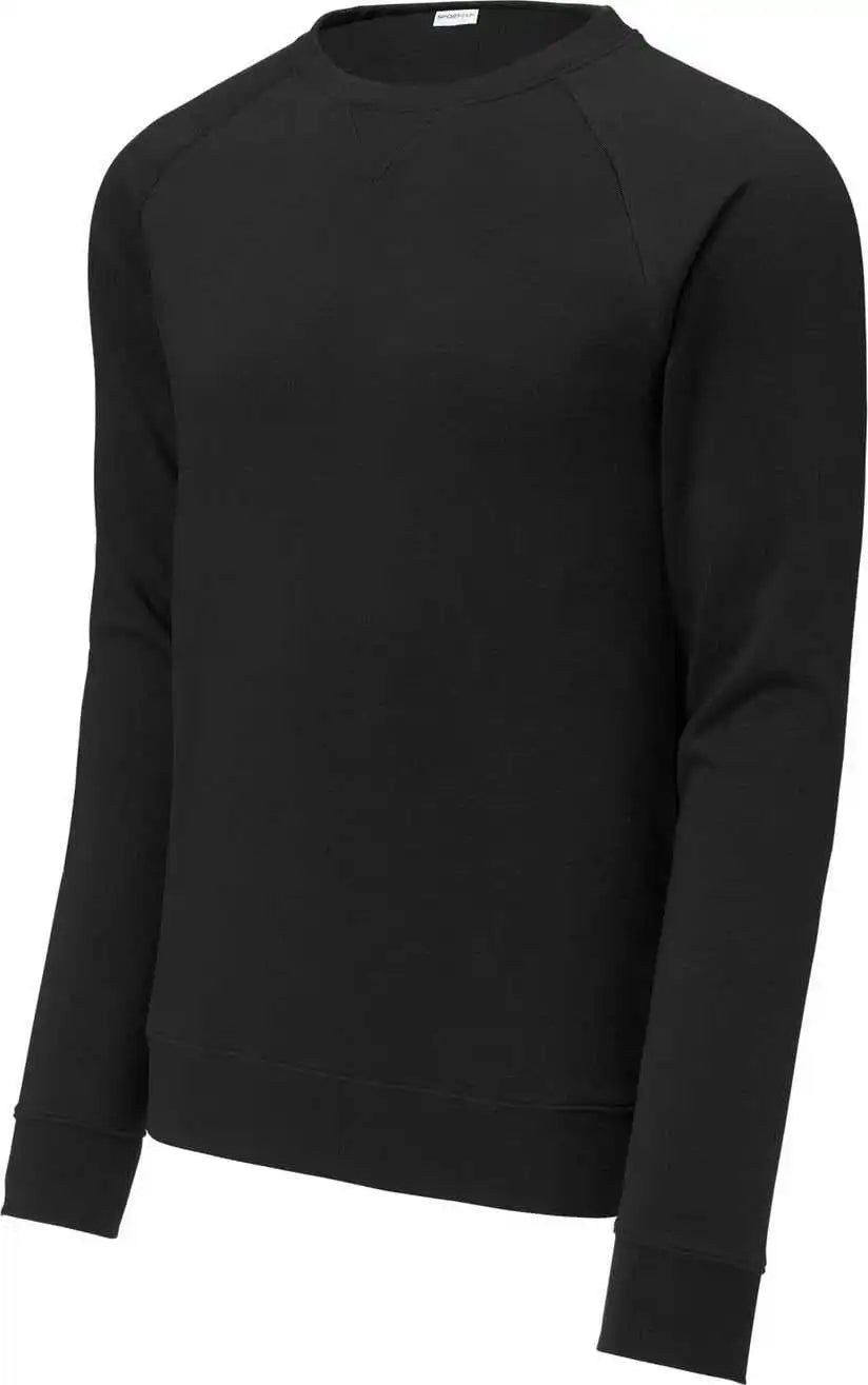 Sport Tek Stf203 Drive Fleece Crewneck Black