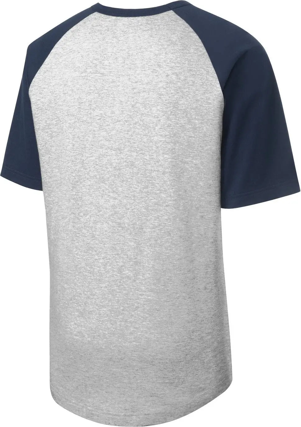 Sport-tek T201 Short Sleeve Colorblock Raglan Jersey - Heather Gray Navy