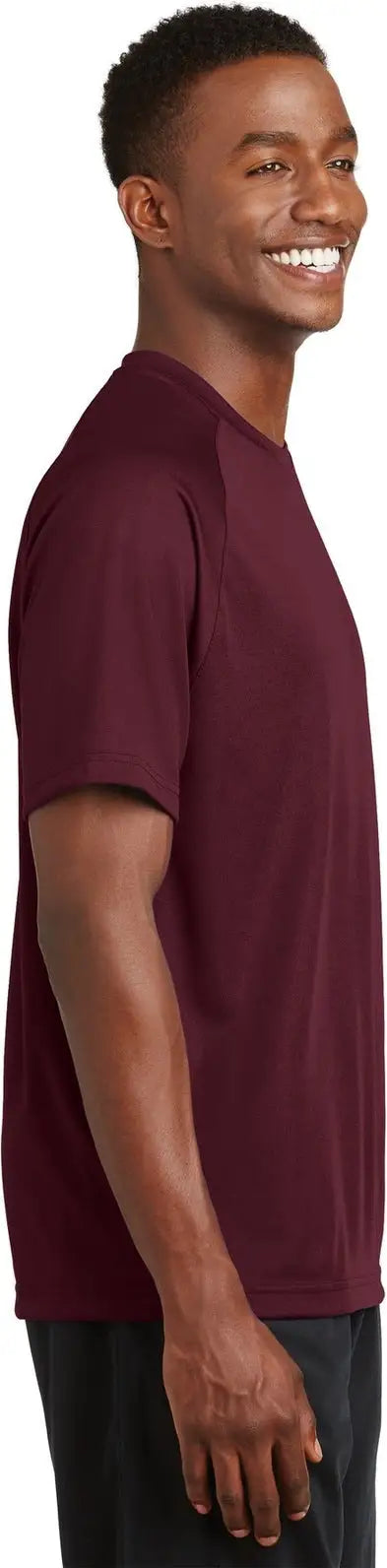 Sport-tek T473 Dry Zone Short Sleeve Raglan T-shirt - Maroon