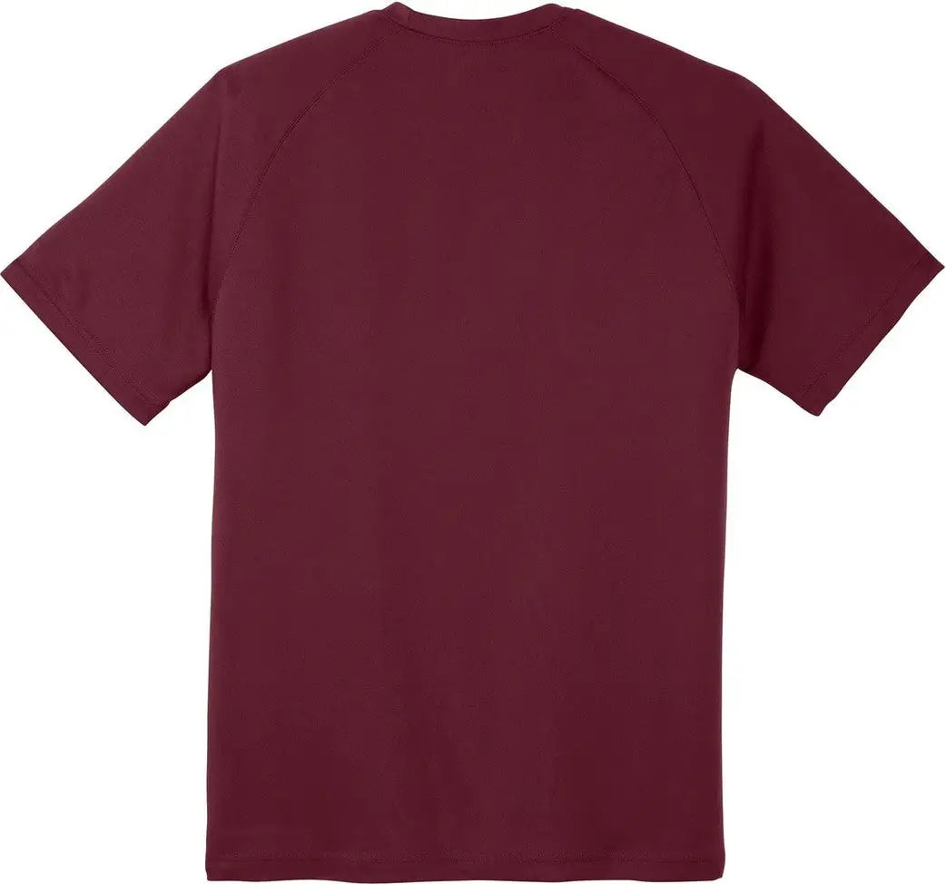 Sport-tek T473 Dry Zone Short Sleeve Raglan T-shirt - Maroon - Adult Xs