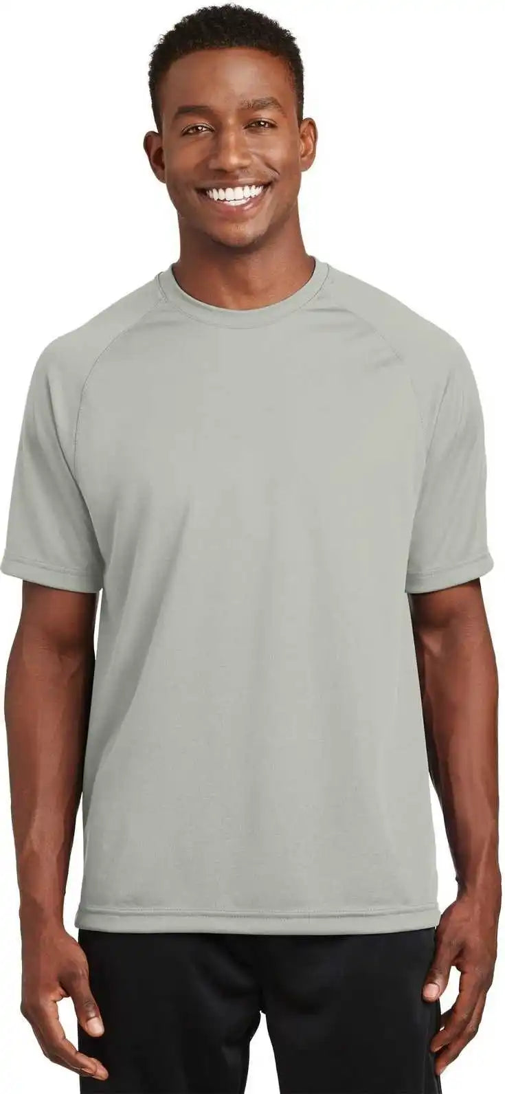 Sport Tek T473 Dry Zone Short Sleeve Raglan t Shirt Silver