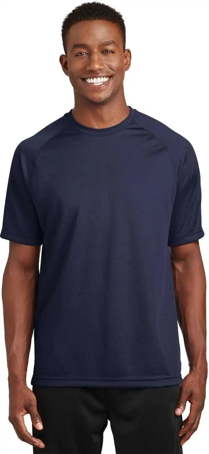 Sport Tek T473 Dry Zone Short Sleeve Raglan t Shirt True Navy