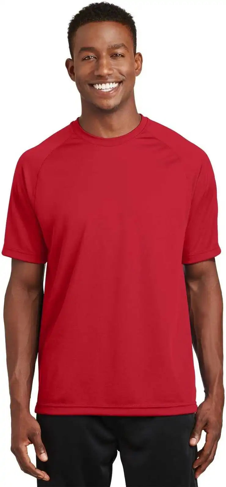 Sport-tek T473 Dry Zone Short Sleeve Raglan T-shirt - True Red